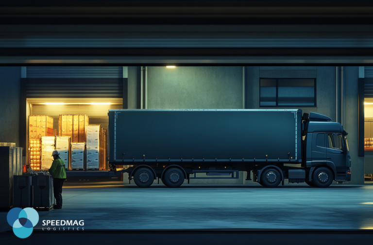 Ciężarówka przewożąca towary wrażliwe w specjalistycznych warunkach na trasie we Wrocławiu